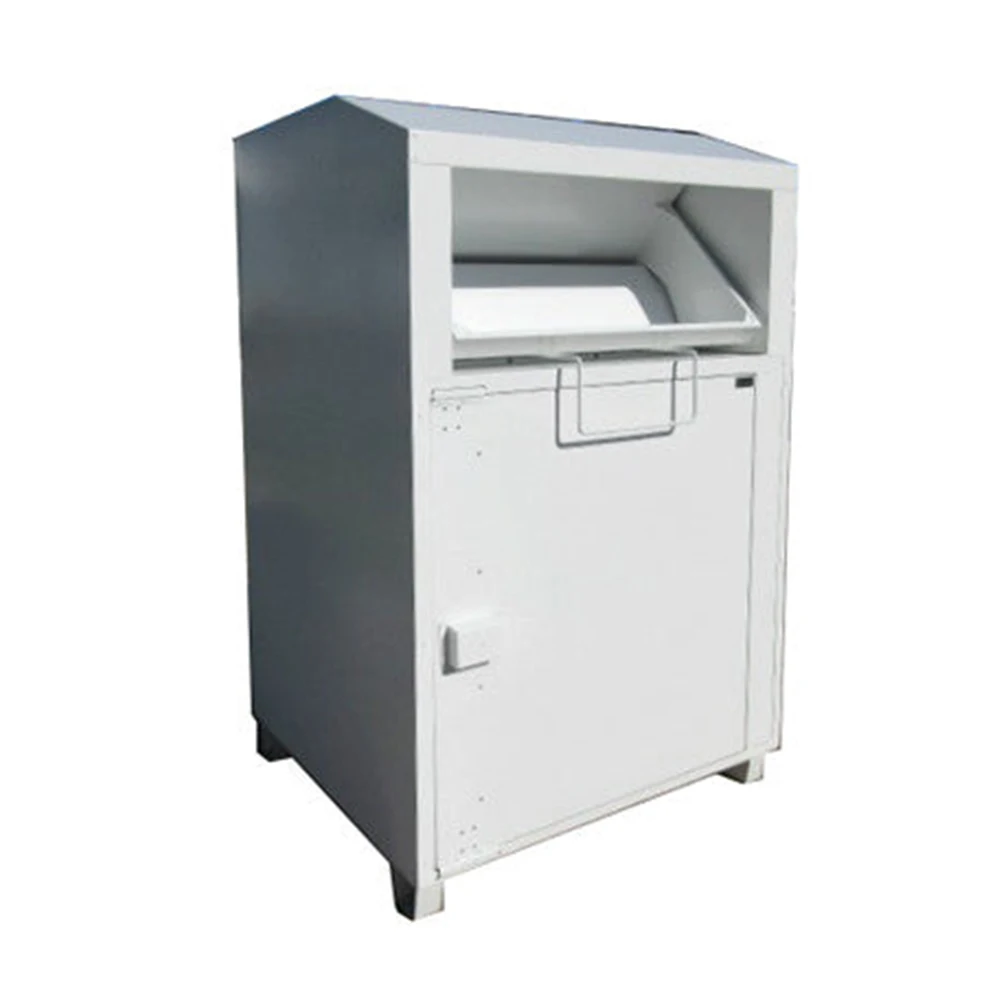 Customized High Quality Large Volume Clothing Waste Bins Recycling Box 	Rolling Chute Donation Bins