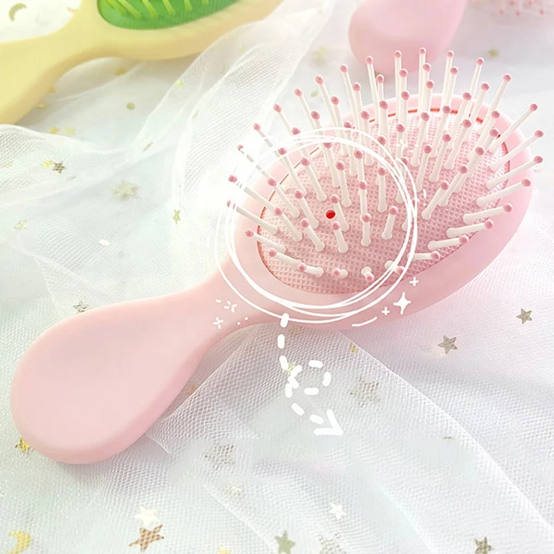 Adorable cartoon baby hair brush detangling brush for black natural hair kids hair brush