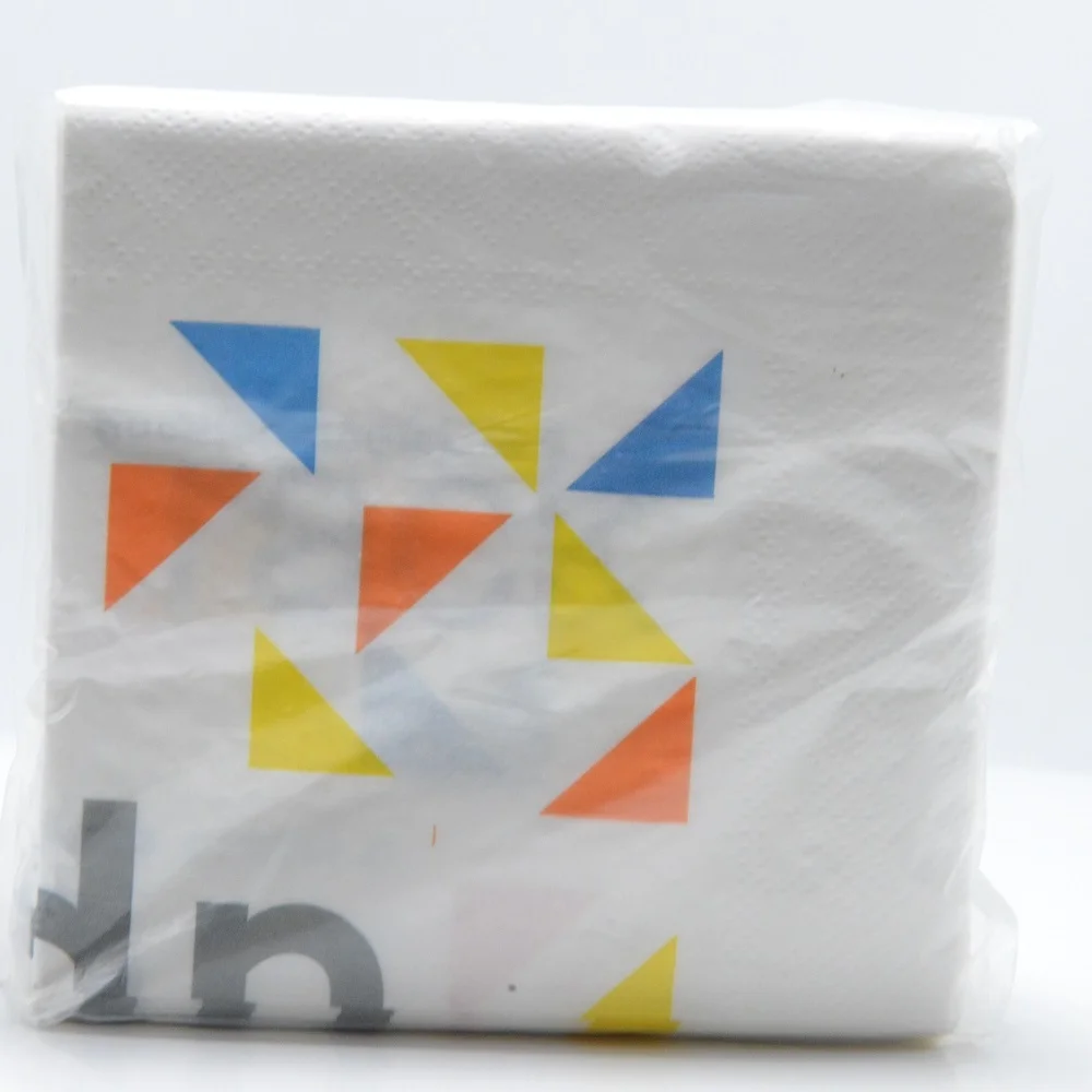 Cheap High Quality Wholesale Custom Printed Pattern Napkin 2 Ply 14gsm Virgin Wood Pulp Tissue Decorative