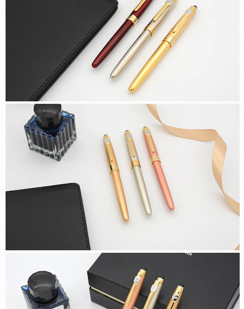 JINHAO 165 series The Best Deals Promotional Click Metal l roller Pen With Logo