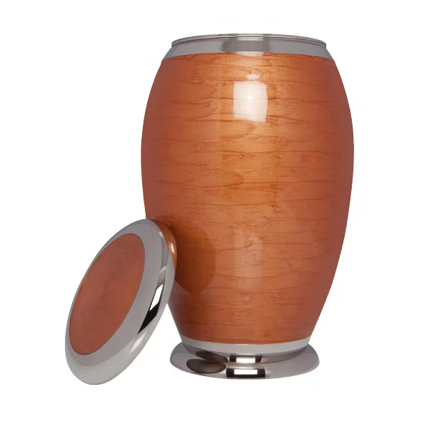 Colourful Northern Lights Brass Cremation Urn Handmade Design Top Selling Funeral Cremation Urn For Adult Memorial Ashes Jar Urn