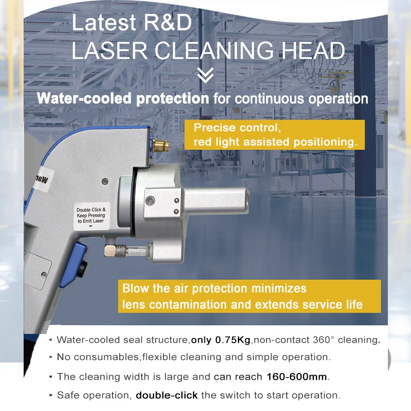 cabinet aircooled 1000w mopa fiber anilox laser cleaning gun machine lcm 300 cabenat