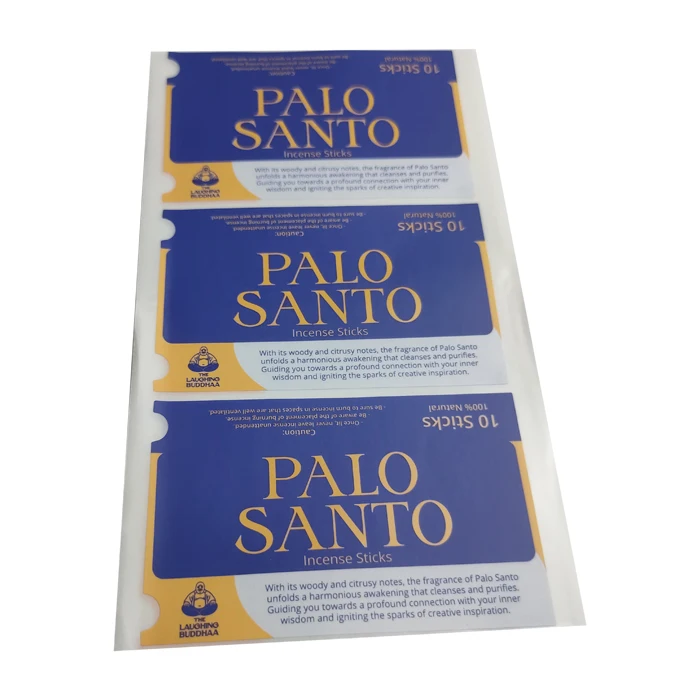 Custom CMYK Printing And UV Spot Matte Lamination Paper Decorative Label Sticker