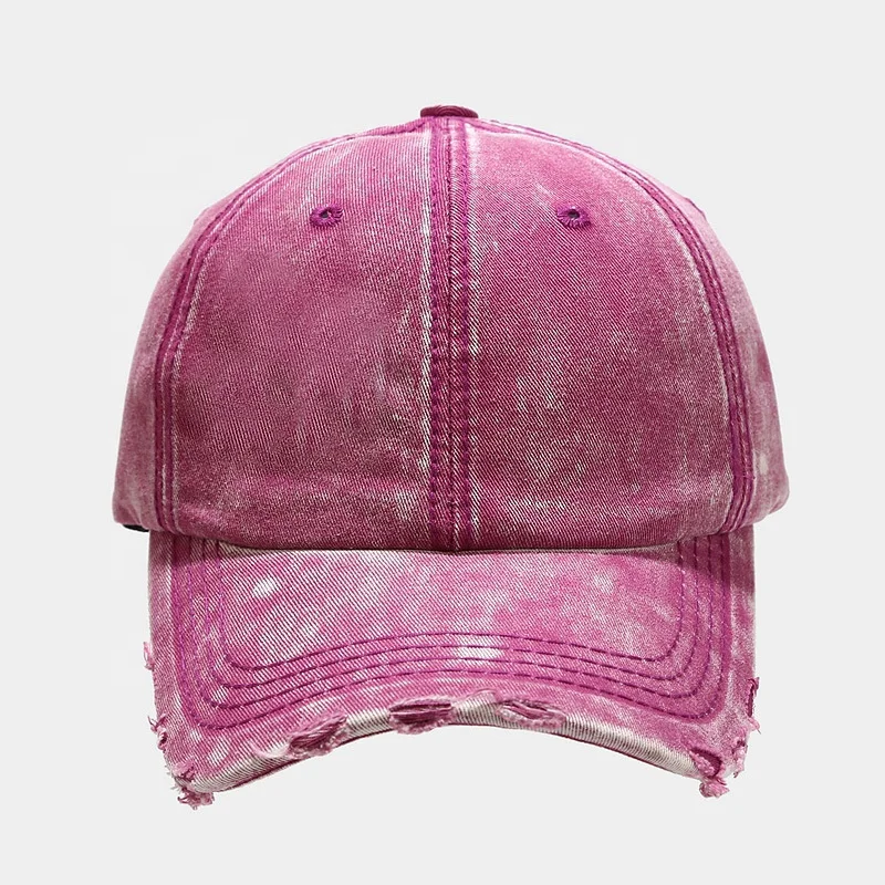 Adjustable Unisex Fashion High quality Blank Vintage Distressed Washed Cotton Baseball Cap Dad Hat