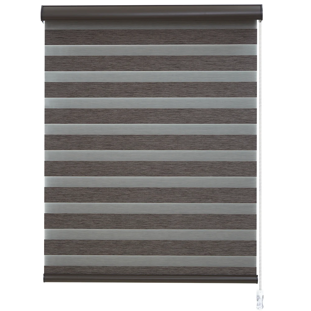  Google home customized window blind roller smart shades motorized blackout double zebra