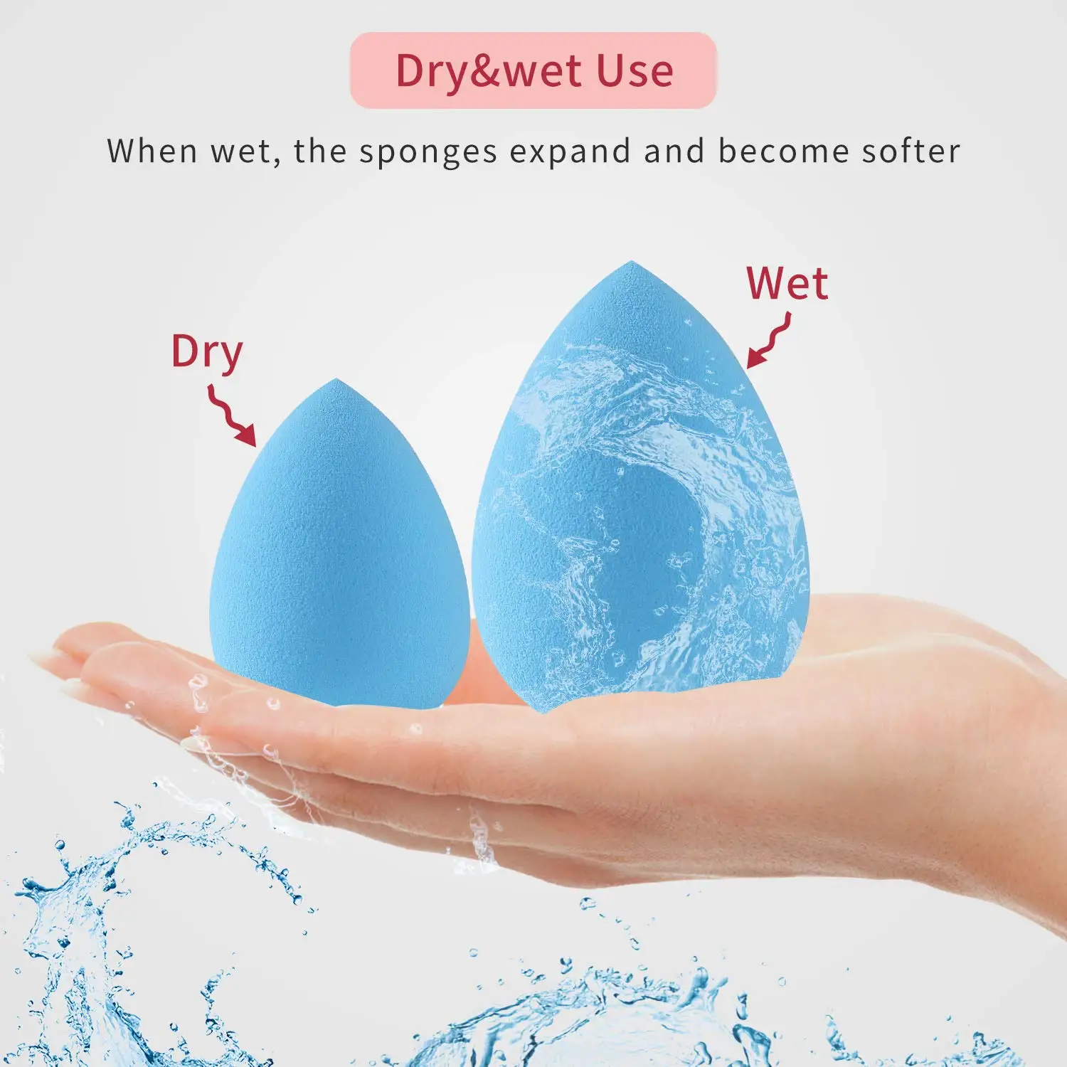 Hot custom silicone sponge cleaner holder gift set latex free cosmetic make up sponge private label beauty packaging blender