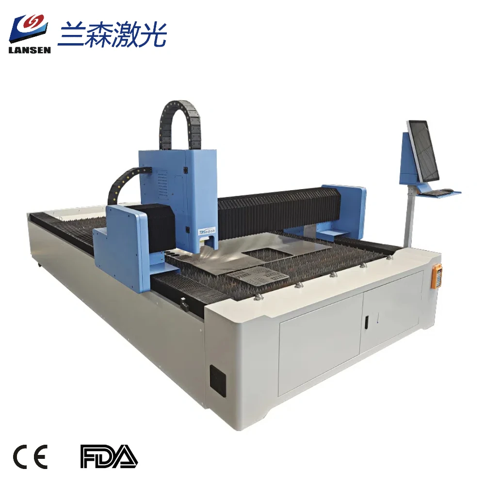 LANSEN 1530 fiber laser cutting machine for metal stainless carbon steel materials cut max raycus optional dsp control