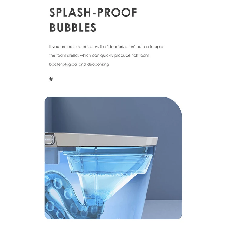 Intelligent porcelain floor mounted water closet smart bowl bathroom automatic ceramic siphon smart toilet