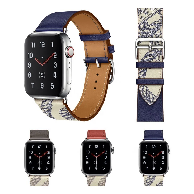 
Hot Selling 20 Colors+ Luxury Leather Watch Band Straps 38 40 42 44mm for Apple Watch Band Series 6 5 4 3 2 