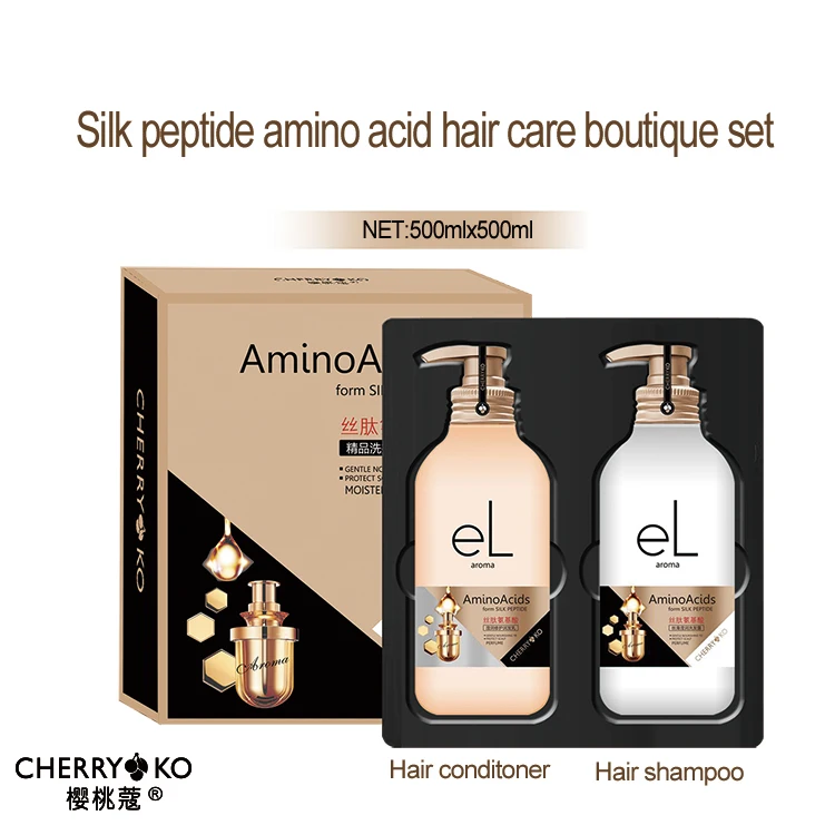 
Hot Selling Silk Peptide Amino Acid Anti dandruff Shampoo And Conditioner Hair Care Set 