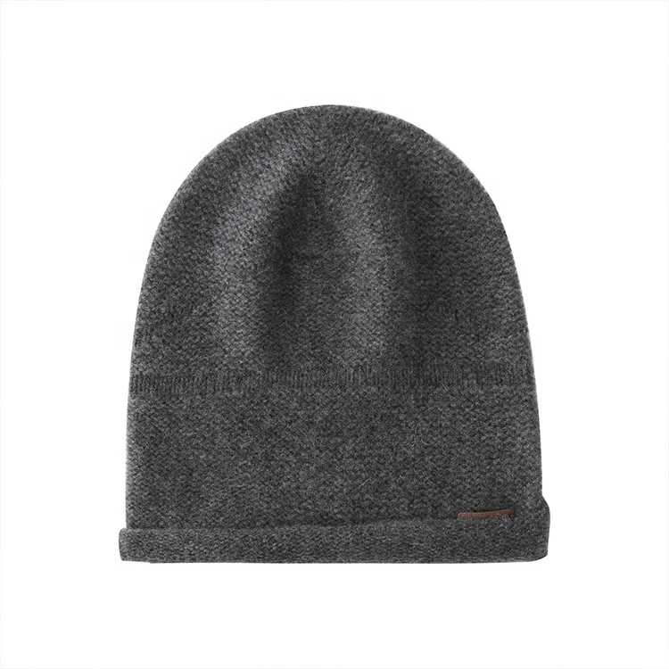 Knitwear manufacturer custom autumn winter grey soft wool dome japanese korean fashion simple casual unisex wool hats