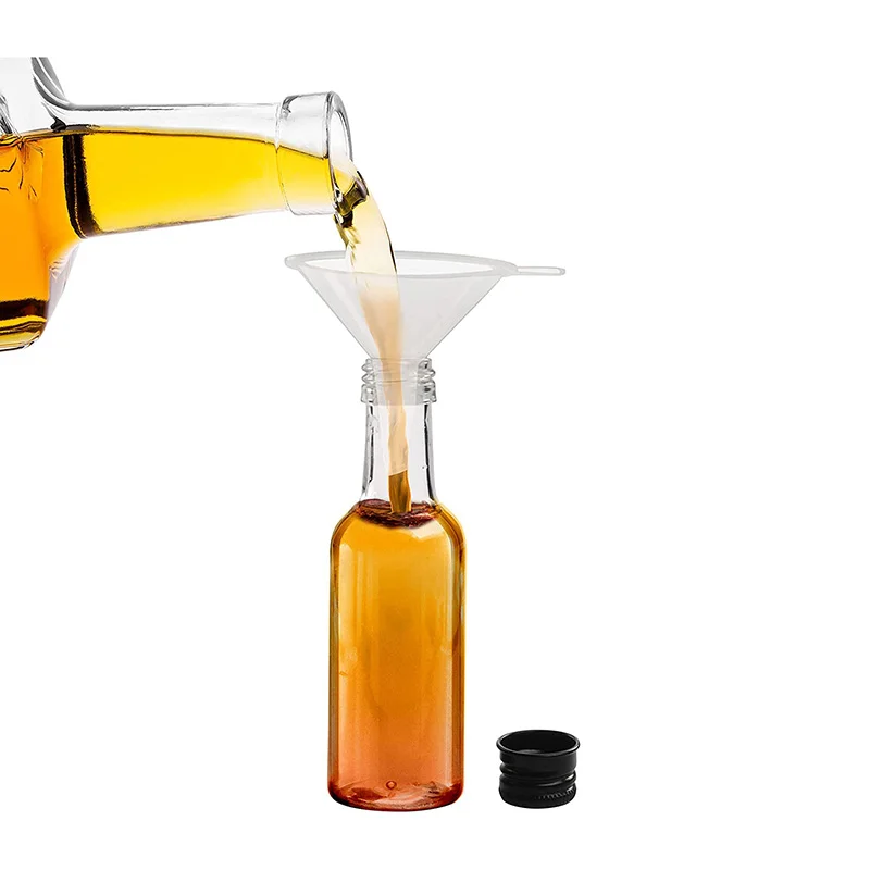 Empty Transparent Custom Mini Plastic Liquor Bottle PET Woozy Bottles 50ml 150ml Chilli Sauce Bottles with Cap