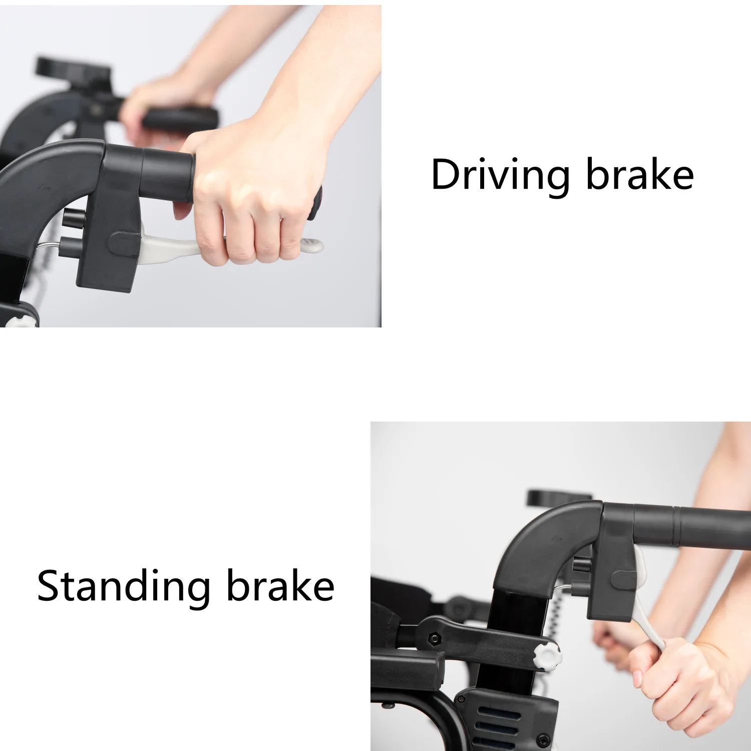 Folding 4 wheel walker joystick control patient transfer chair disabled power rollator wheelchair for adults