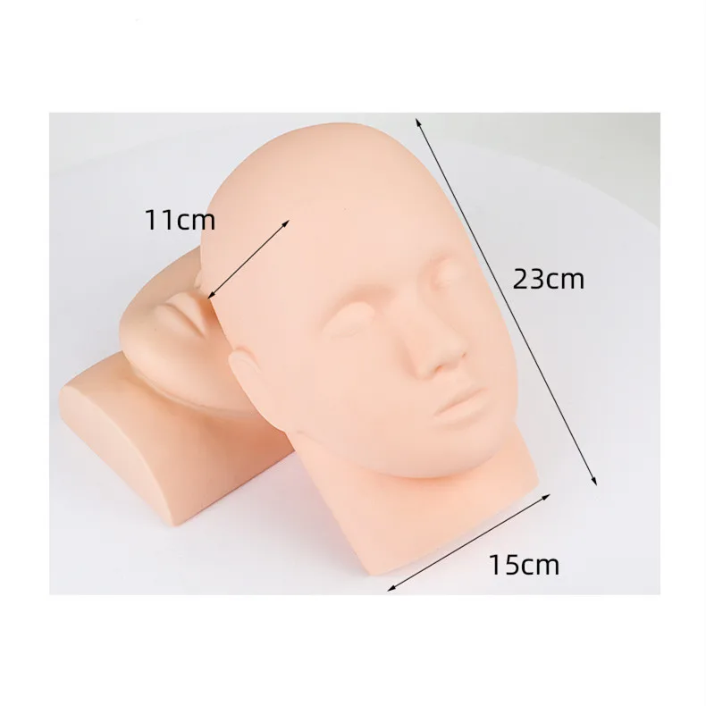 Silicone Permanent Makeup Tattoo Training Closed Eye Practice Tattoo Head Mannequin