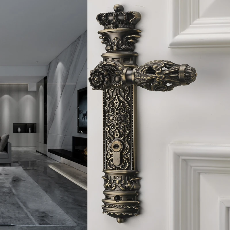 [Zinc Alloy]Good quality silent style lock handle for interior door