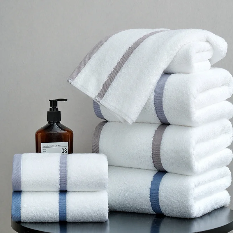 Cotton bath towel five-star hotel beauty salon cotton bath towel broken thickened spiral platinum satin wholesale towels