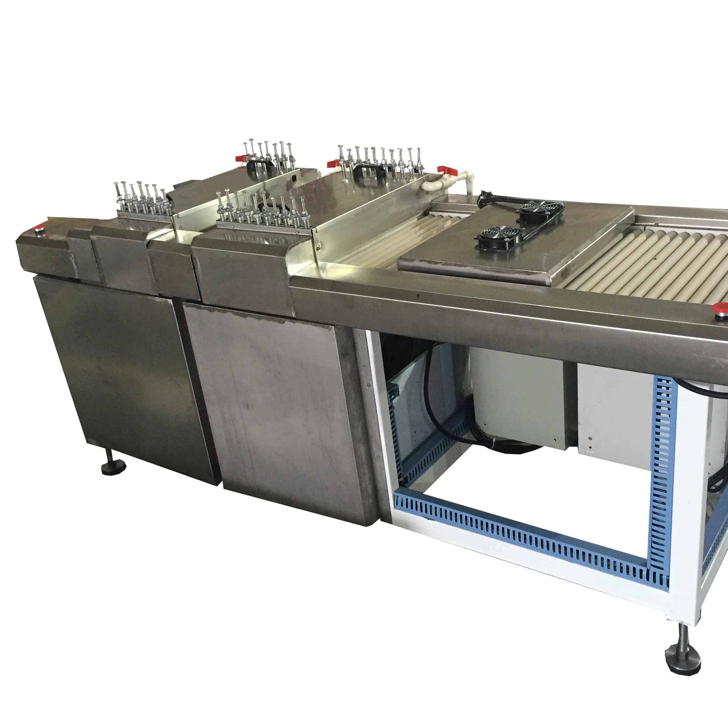 SY-500 Ultra thin glass two sections horizontal glass washing cleaning and dry machine