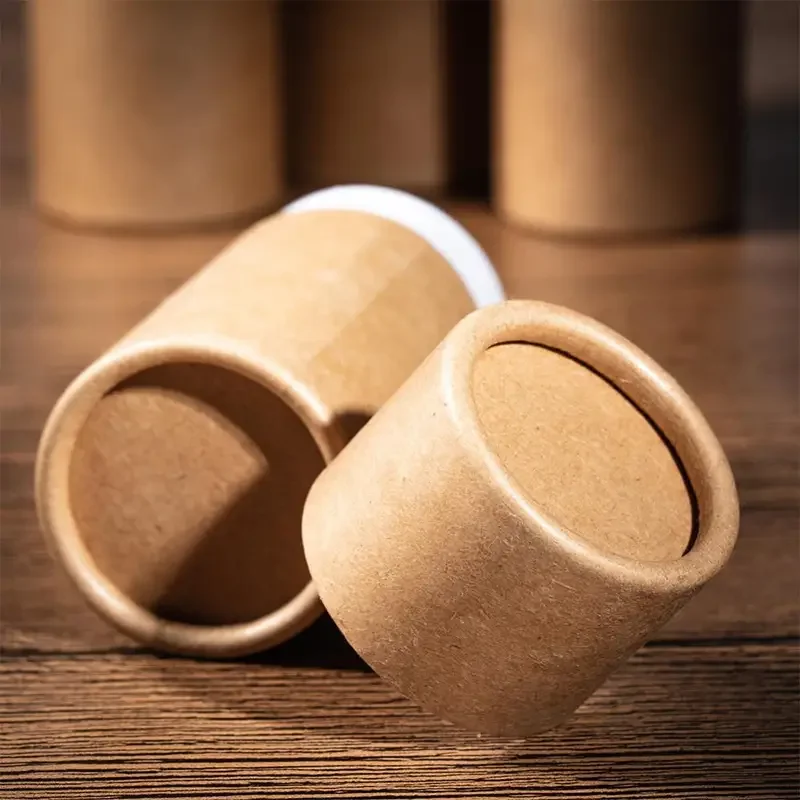 2024 New Recycled Paper Core Tube Custom Printing Brown Kraft Craft Cardboard Paper Tube Packaging