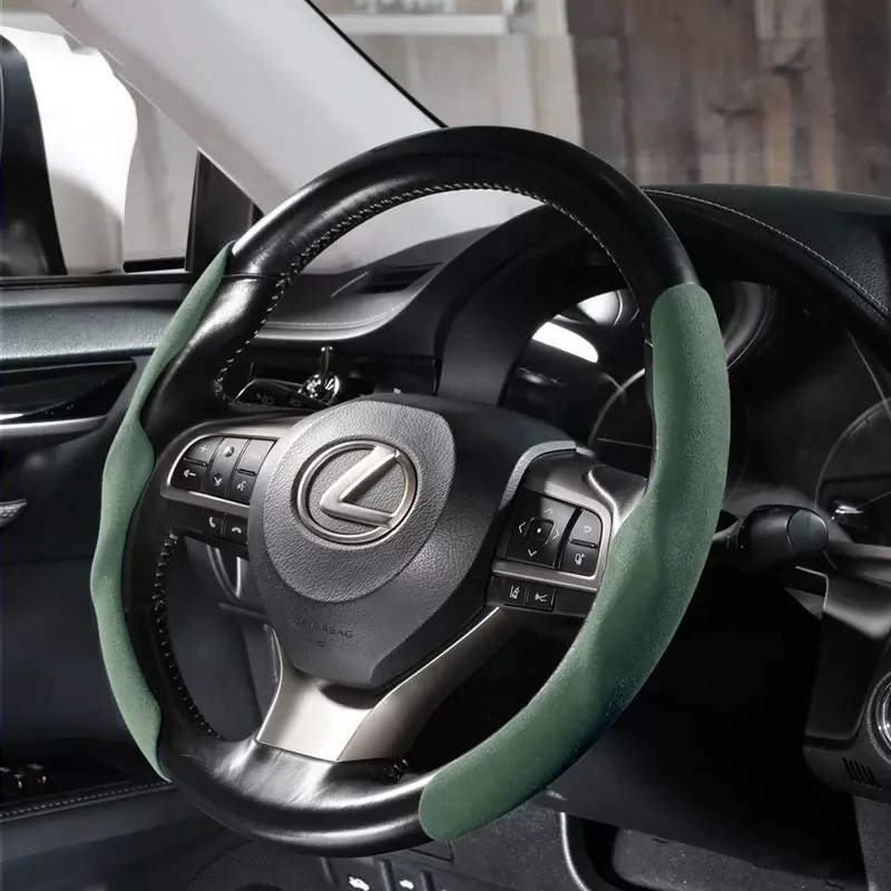 Best steering wheel cover for lexus nx gx470 lx470 es350 is300 is250 lx570 ct200h es300h rx330 gx 460 suede interior accessories