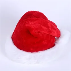 2020 factory outlet party cap christmas plush santa hat red merry christmas decoration hat