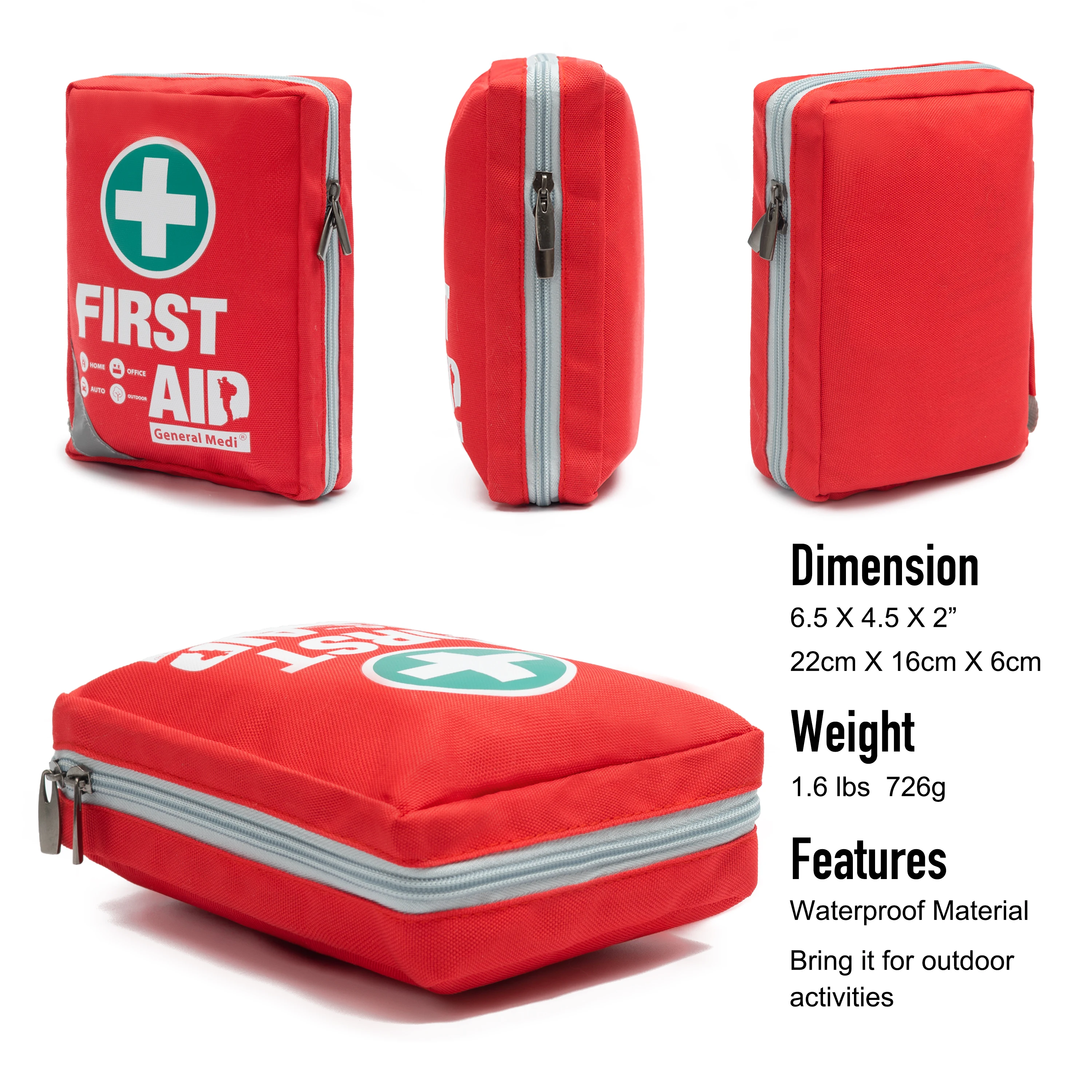 Portable Tactical First Aid Kit Compact First Aid Bag Reflective Custom Travel Home Cae Office Vehicle Camping First Aid