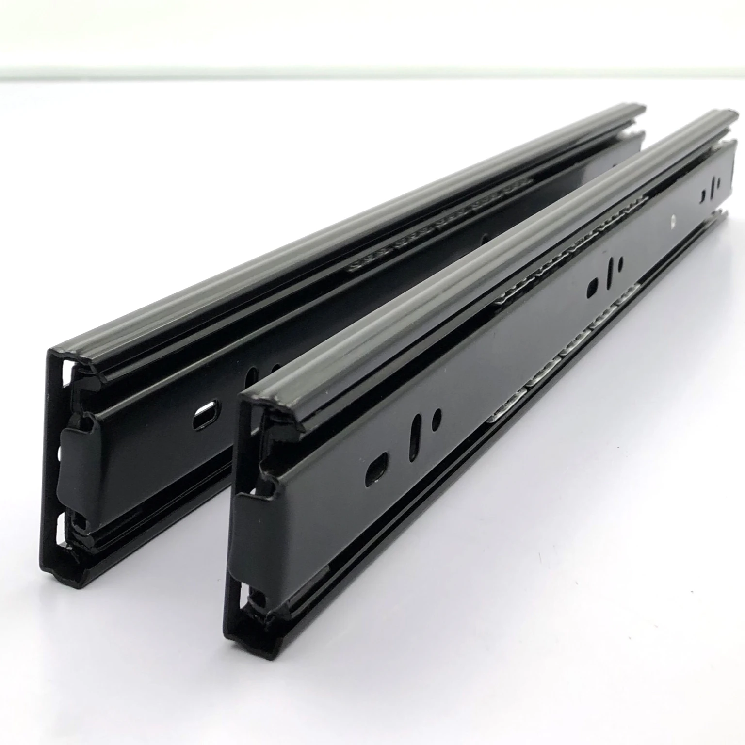 Custom 3 Folding Metal Heavy Duty Drawer Guide Concealed Cabinet Furniture Rails Cheap Push Open Ball Bearing Slides Rail