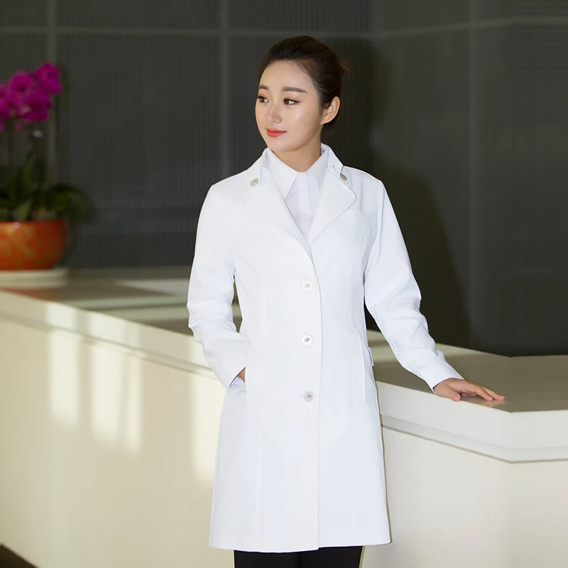 
Korean version of plastic surgery Korean hospital semi-permanent tattoo beautician work clothes white coat long sleeve doctor dr 