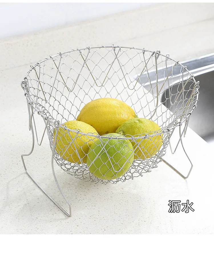 2024 new Free samples Kitchen frying basket Rice Sieve Colander,cooking oil strainer