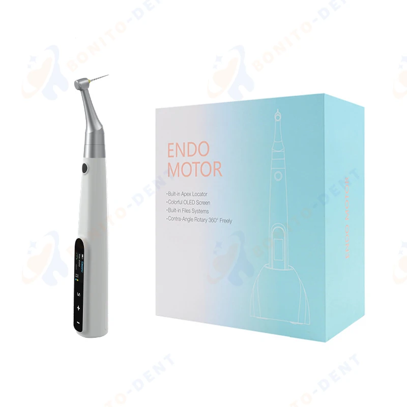 New Model Dental Equipment 2 In 1 Wireless Endo Motor With Built In Apex Locator 360 Degree Rotary Contra Angle Head