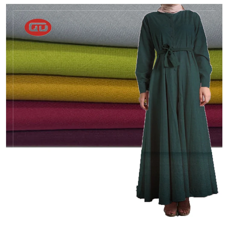 Thobe Arabic Fabric 100% Polyester Ring Spun Fabric 32*150D 90*78 Plain Toyobo Fabric for  Middle East market