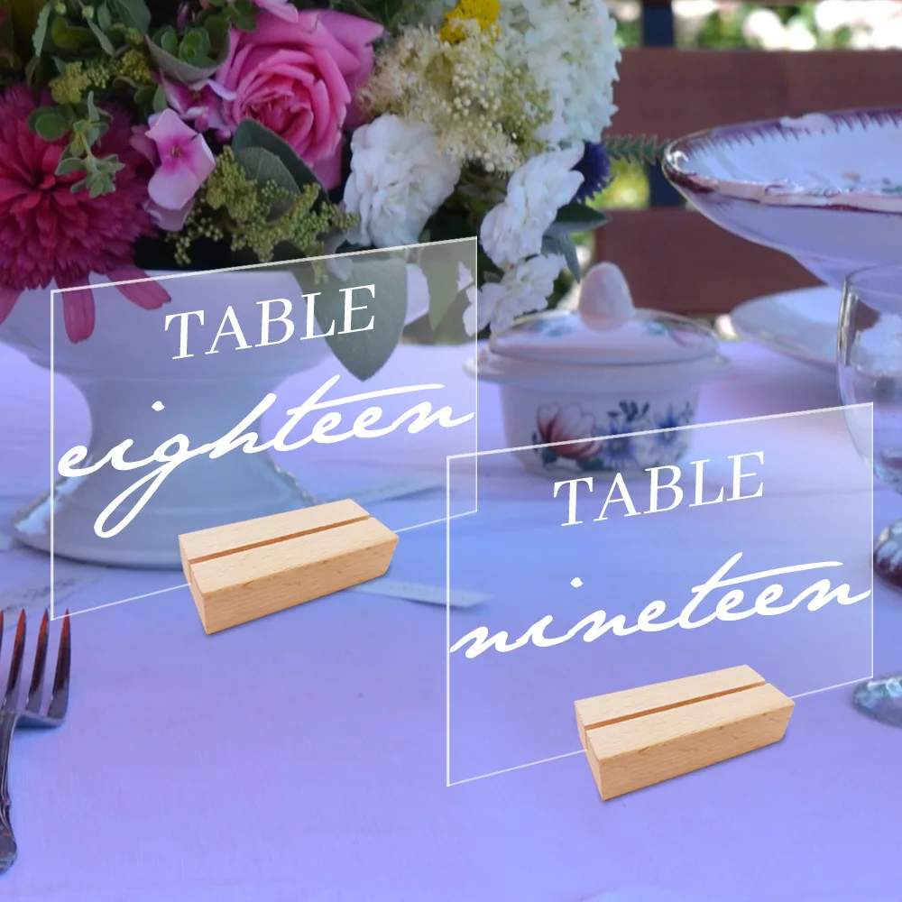 Wedding Decor Acrylique De Mariage Blank Table Card Number Acrylic Menu