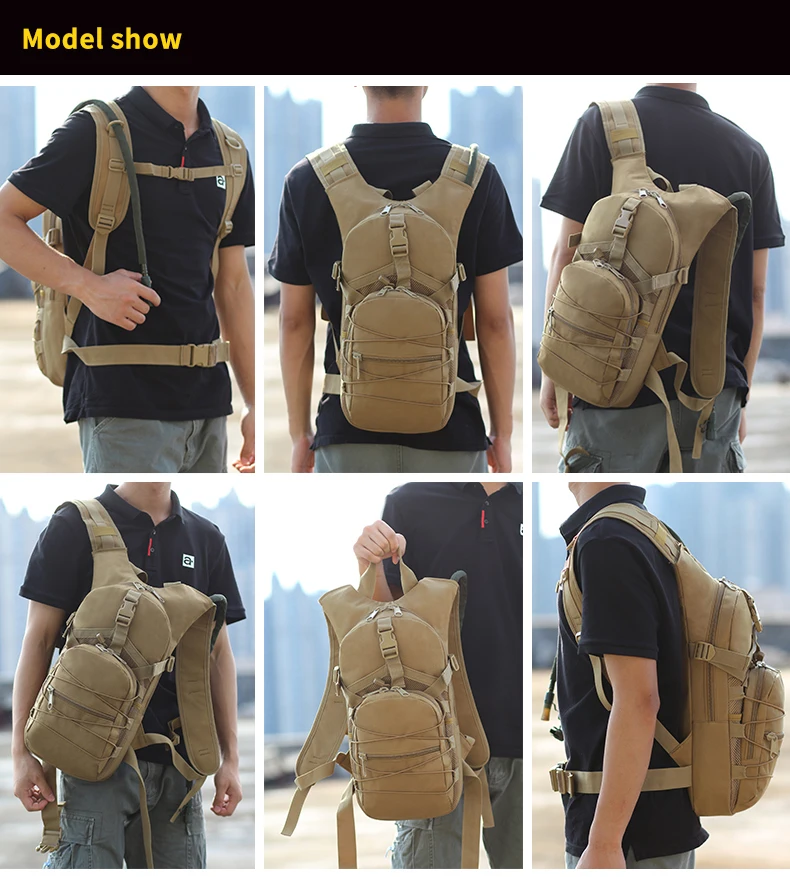 LUPU (Contains bladder) Military tactical water hydration pack backpack for army outdoor travel hiking cycling