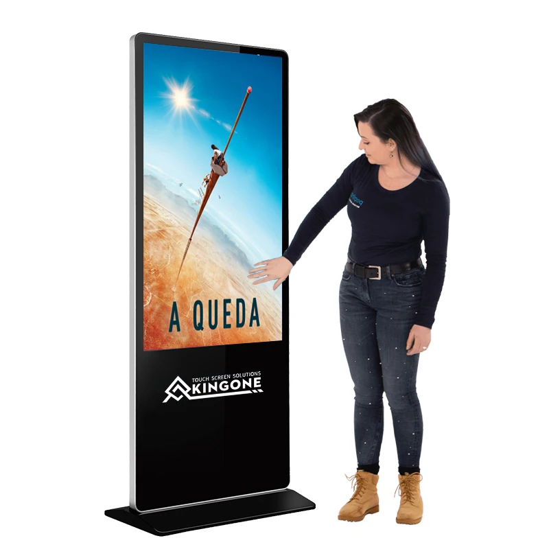 Hot Selling Indoor Interactive Kiosk LCD Signage Totem Floor Stand Touch Screen Digital Advertising Display Board for Restaurant