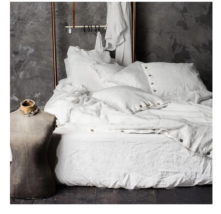 100% Raw Original Organic French Flax Linen Yarn 280cm Extra Wide Width Water Washed Plain Dyed 3 Meters wide Linen Fabric