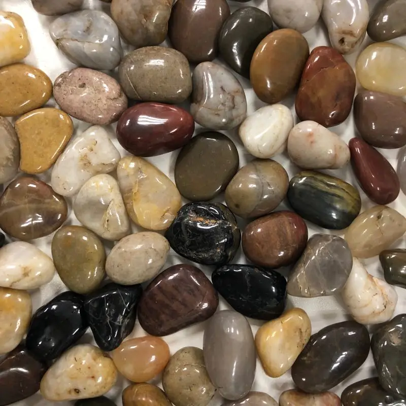 garden decoration Natural MAX color Polished Stone Pebbles, Black River Rock Pebble
