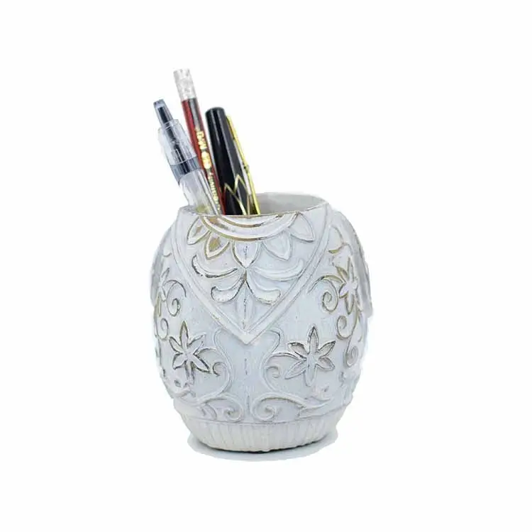 Custom Elephant Art Wholesale Box Wooden Pen Holder Resin Crafts