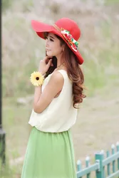 New design cheap ladies straw hat sombrero straw hat wholesale paper straw hat