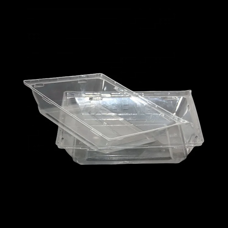 Disposable clear plastic container with lid,plastic tray rectangular
