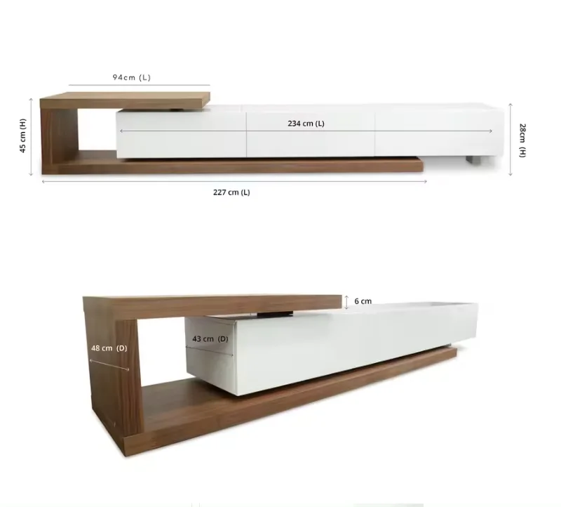 TV Stand in White High Glossy Finish TV Cabinet Modern Design Living Room Furniture