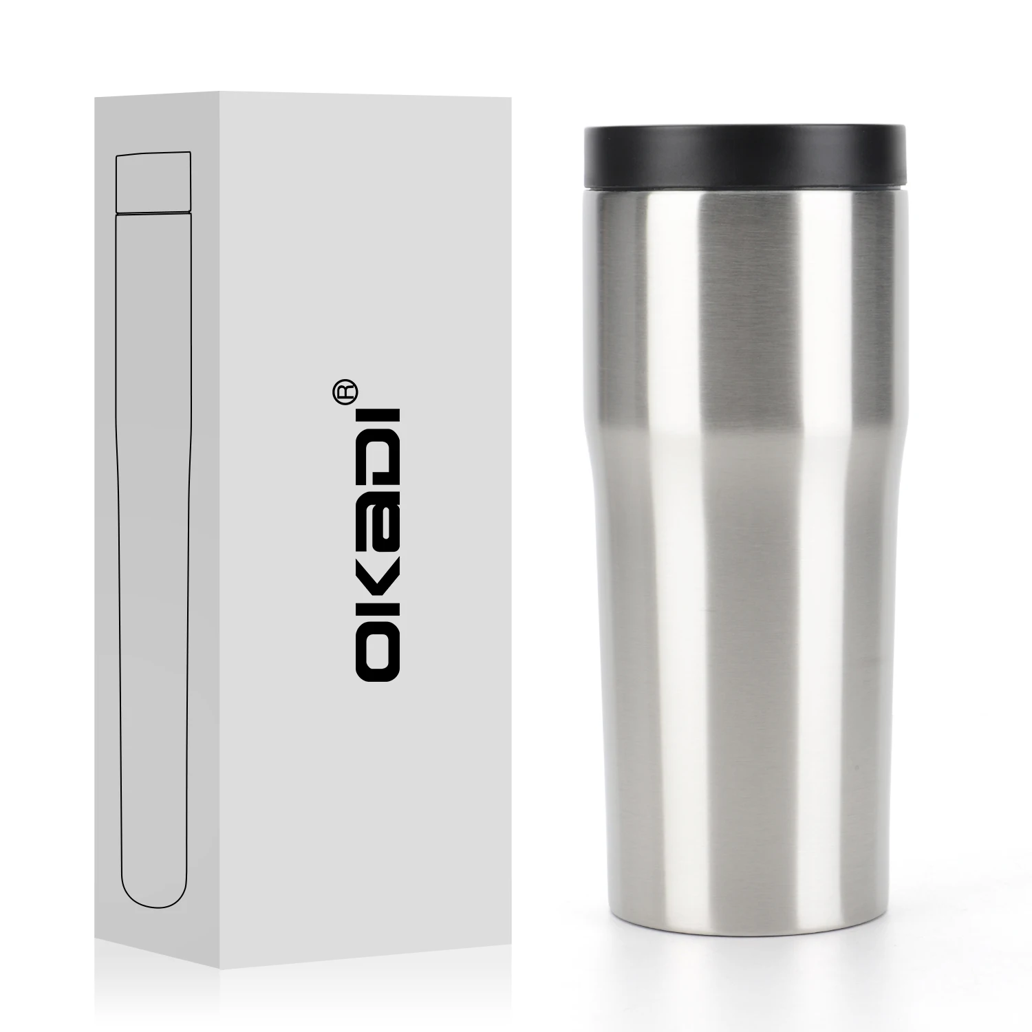 Classic Design 16oz Double Wall Stainless Steel Travel Mugs Vacuum Insulated Custom Coffee Tea Water Cup Metal Tumbler