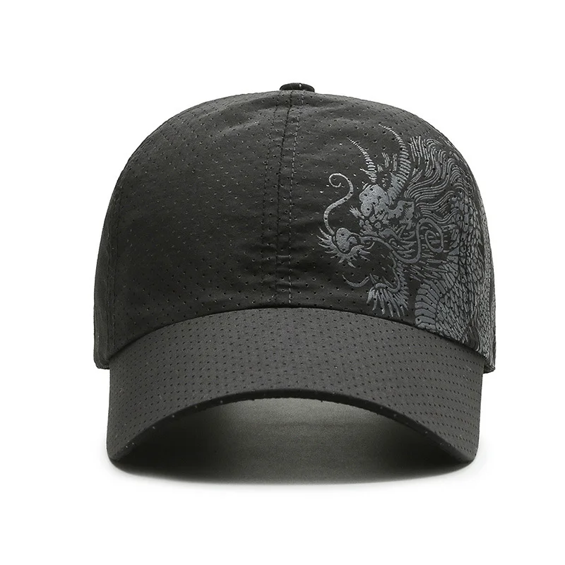 Wholesale Fashion Sport Dragonprinting Hats Baseball Cap dad Hats Embroidery Color For Men