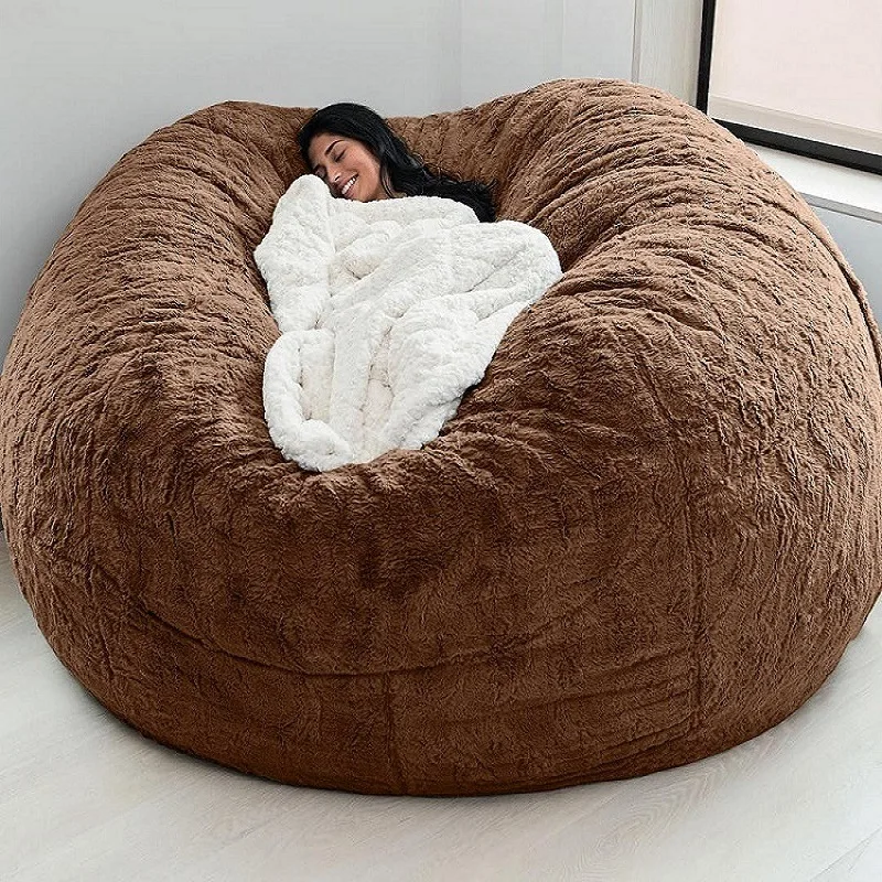 K&B big sale modern large lazy bean bag living room sofa fur bean bags cover