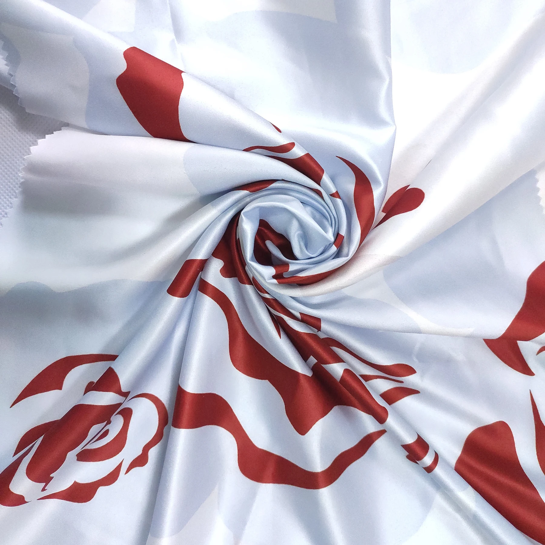 
Hot sale printed polyester satin material silk polyester satin emboss fabric for dress 