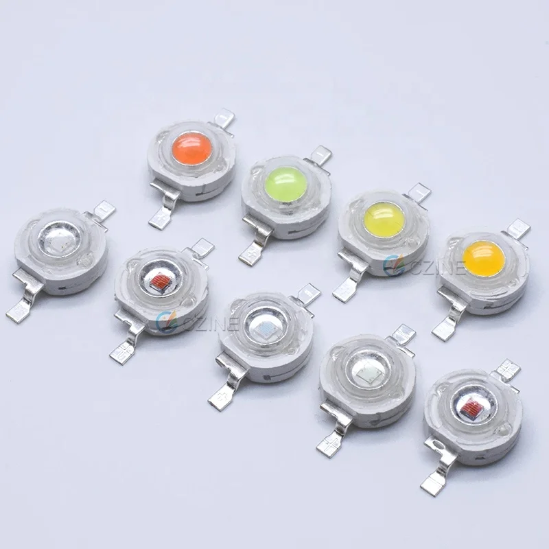 Czinelight Высокое качество 1 Вт 3 Высокая мощность Led 2pin 4pin 6pin Rgb красный синий белый желтый
