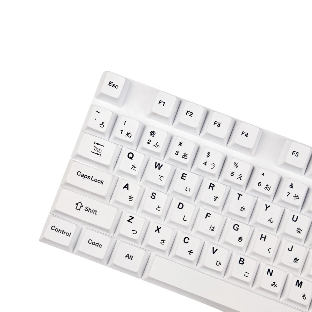 Черно-белые японские колпачки клавиш Cherry Profile PBT для компьютерной механической