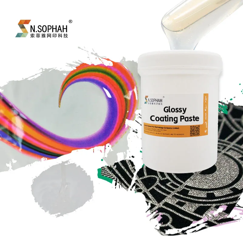 High Fastness Smooth Surface Printing Coating Screen Printing Glossy Coating Paste