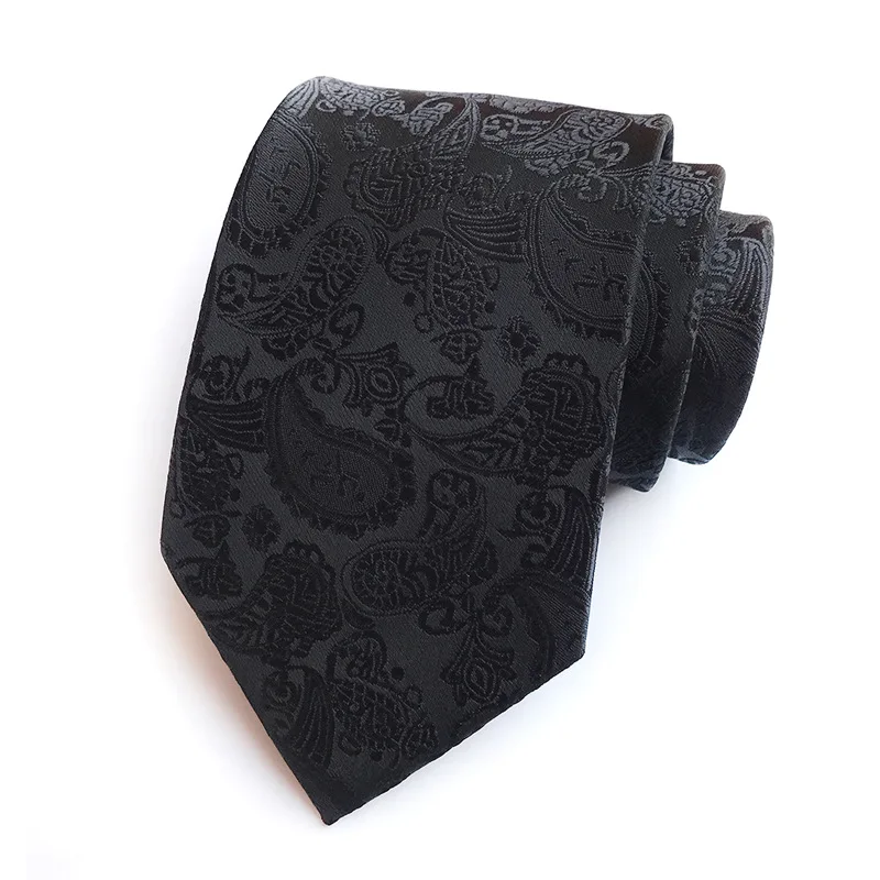 manufacturers supply hot style polyester paisley  flower jacquard fabric men neck Tie