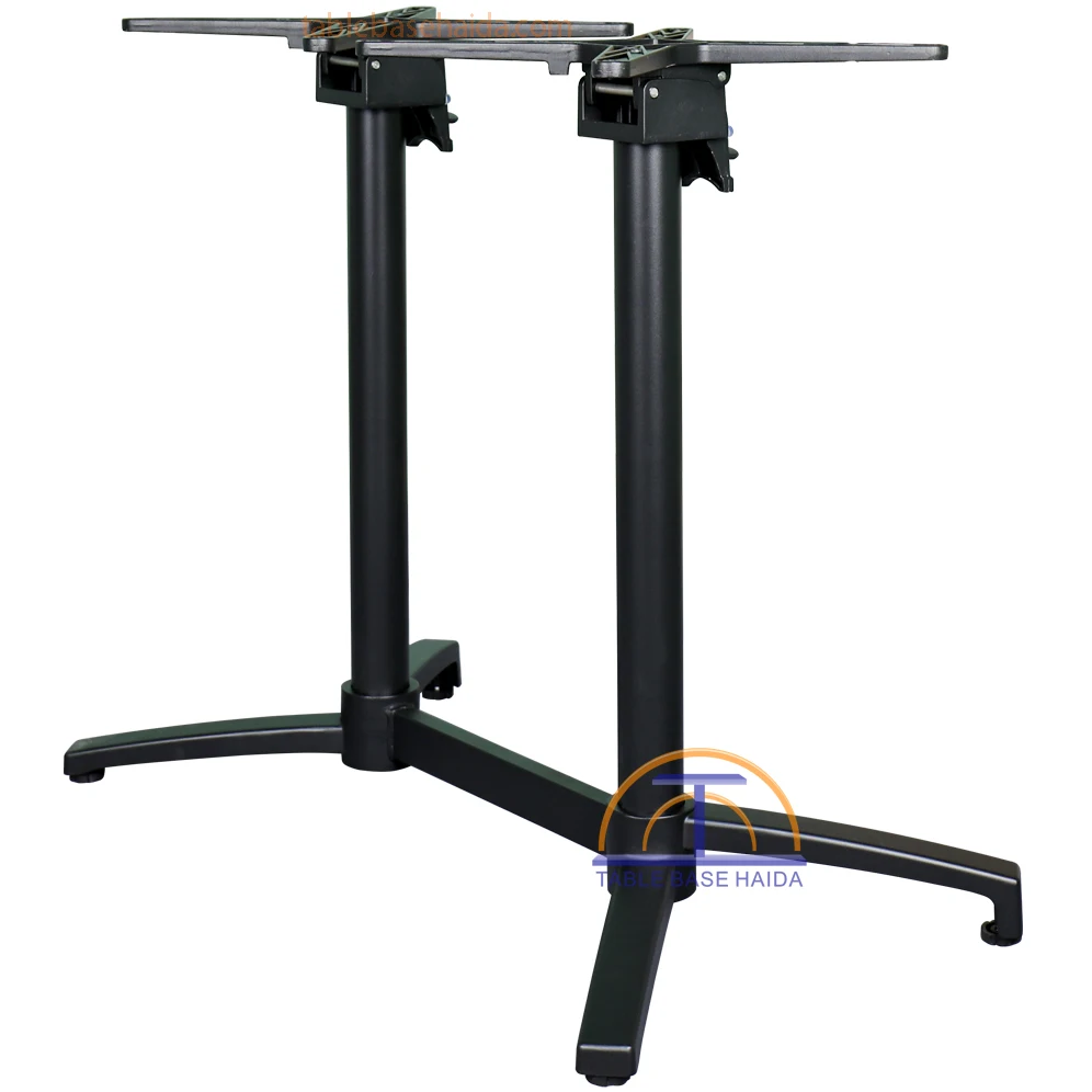 Fashion design cast aluminum industrial crank adjustable height table base