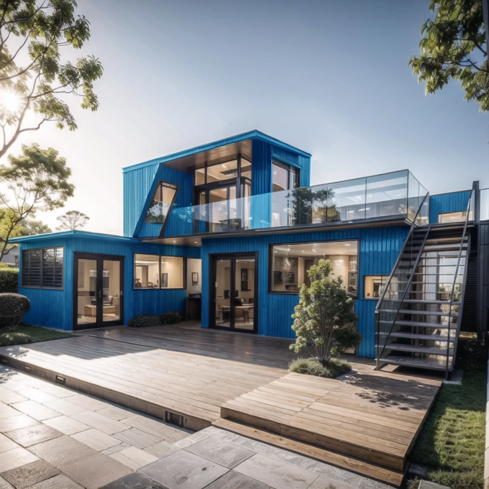 cheap price real estate houses prefabricated steel modern house 4 bedrooms tiny house modular home made in china