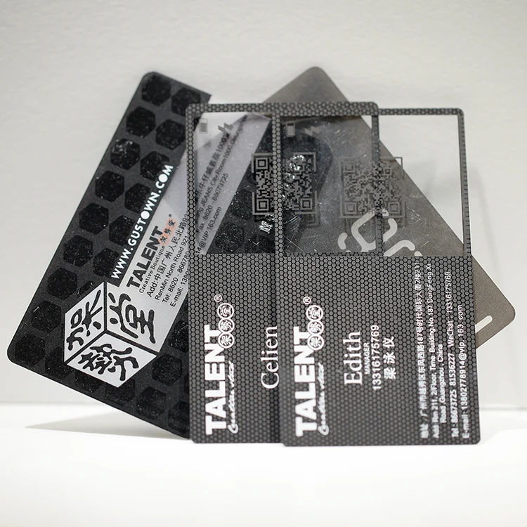 Custom Business Card Printing VIP Business PVC Plastic Cards Holographic Hot Stamping Logo Promotion Transparent Plastic Cards